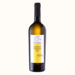 Bottiglia di vino bianco con etichetta bianca e gialla. Sul fronte il logo di un'anatra in volo con sotto il nome "Incrocio Manzoni 6.0.13".